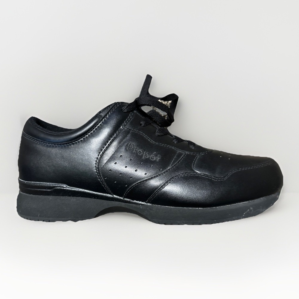 Propet Men's Black Leather Life‎ Walker Shoes Laced  Sz 12